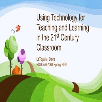 Using technology for teaching and learning in the