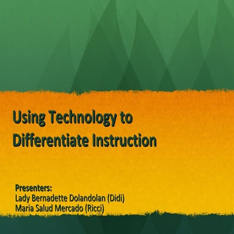 Using Technology To Differentiate Instruction
