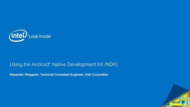 Using the android ndk - DroidCon Paris 2014