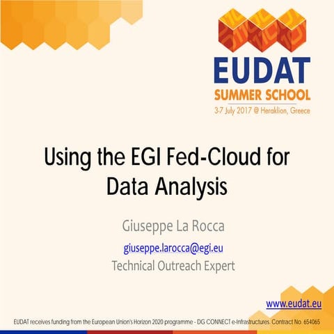 Using the EGI Fed-Cloud for Data Analysis - EUDAT Summer School (Giuseppe La ...