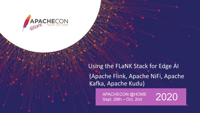 Using the FLaNK Stack for edge ai (apache mxnet, apache flink, apache nifi, a...