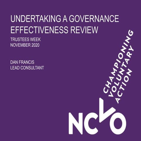 Undertaking a governance effectiveness review