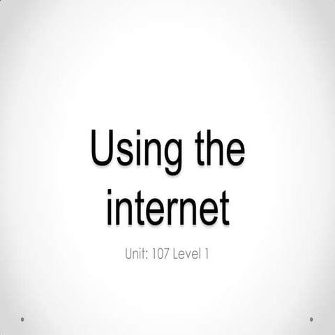 Using the Internet