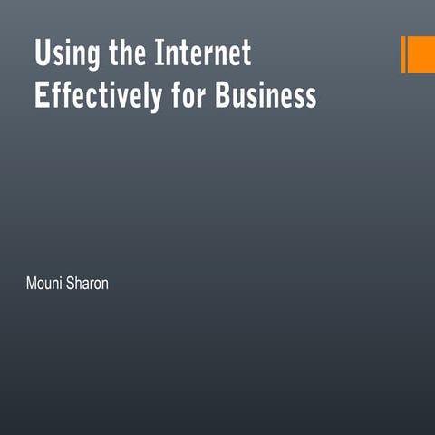 Using the internet effectively for business