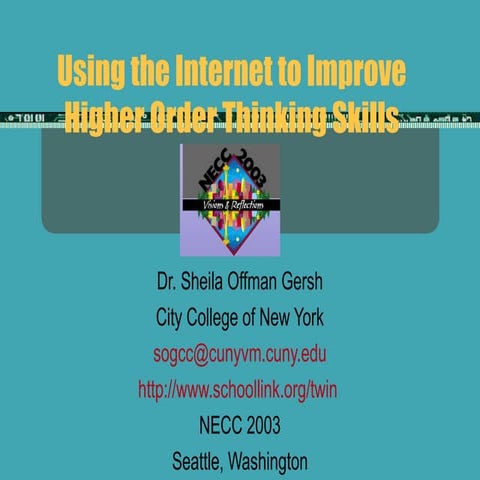 Using the internet to improve higher order thinking