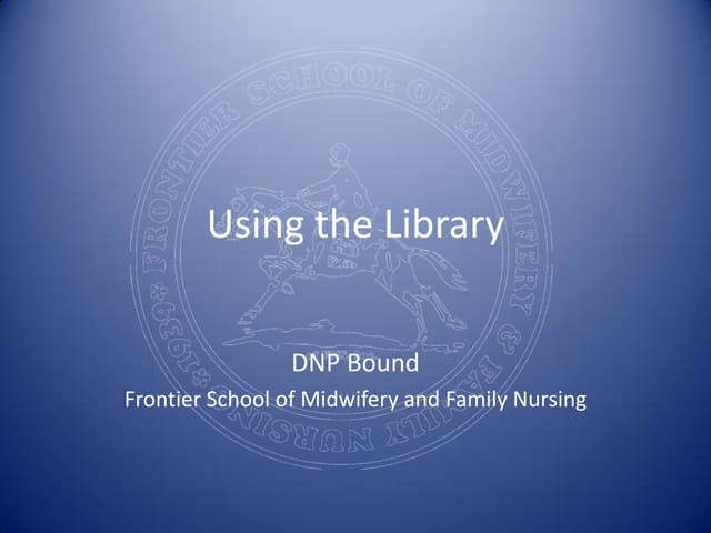 Using the Library DNP Bound