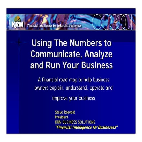Using The Numbers To Communicate, Analyze And Run Ppt