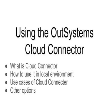 Setup & Implementation of OutSystems Cloud Connector ODC | PDF