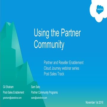 Using the partner community