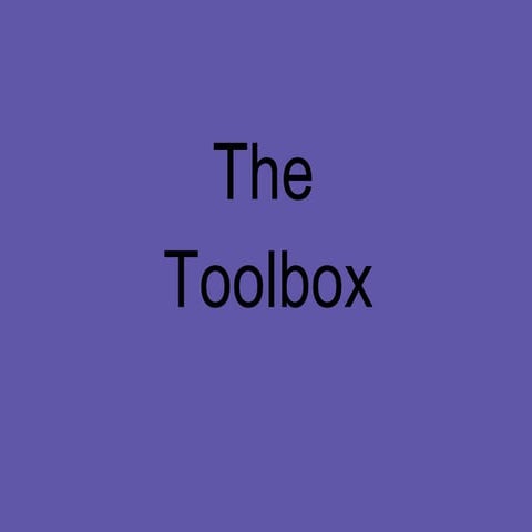 Using The Toolbox