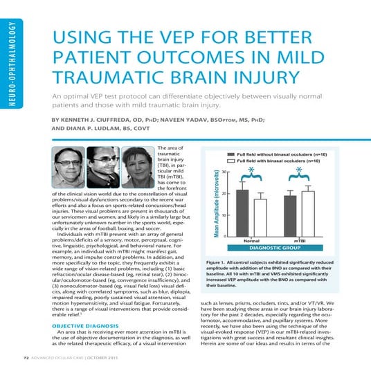 Using the VEP for Better Patient Outcomes in Mild Traumatic Brain Injury