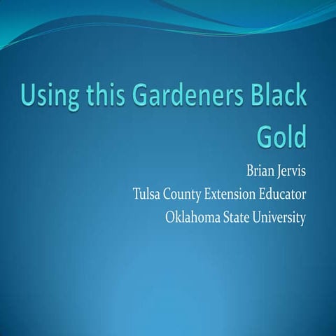 Using this Black Gardeners Gold