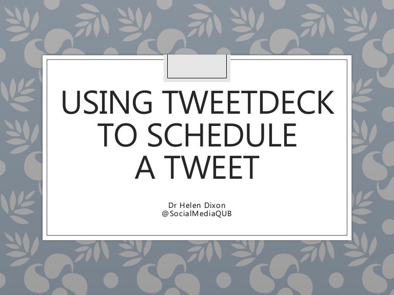 tweetdeck schedule thread