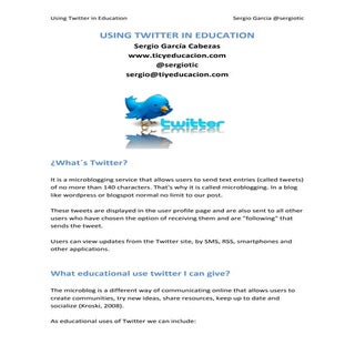Using twitter in education