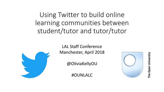 Using Twitter to build online learning communities