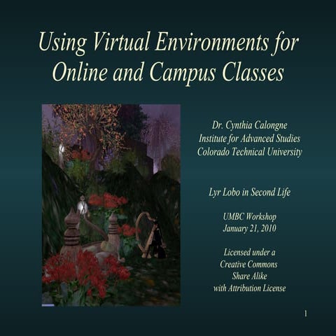Using Virtual Environments For Online and Campus Classes