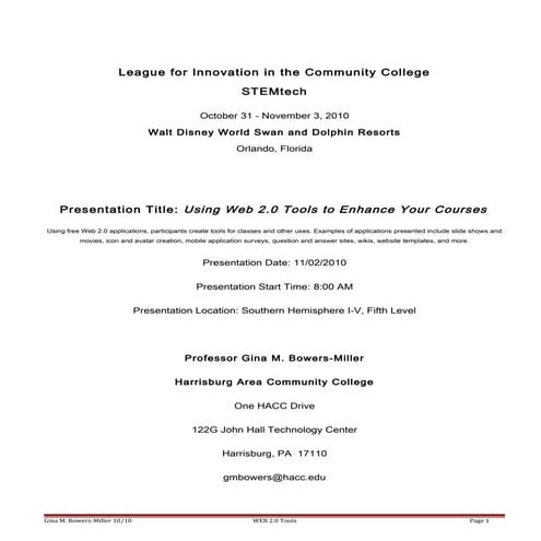 Using Web 2.0 Tools 10- 26