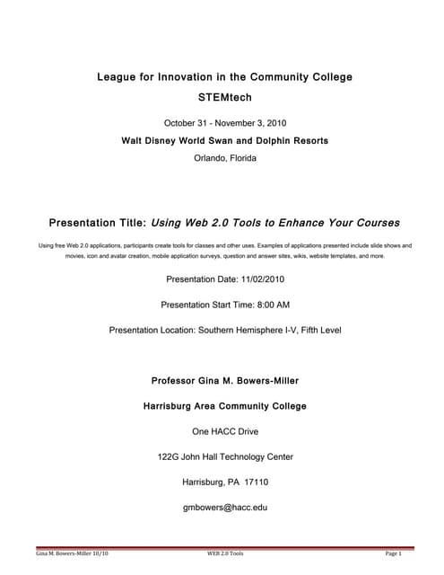 Using Web 2.0 Tools 10- 26
