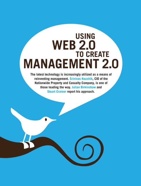 Using Web 2.0 to create Management 2.0