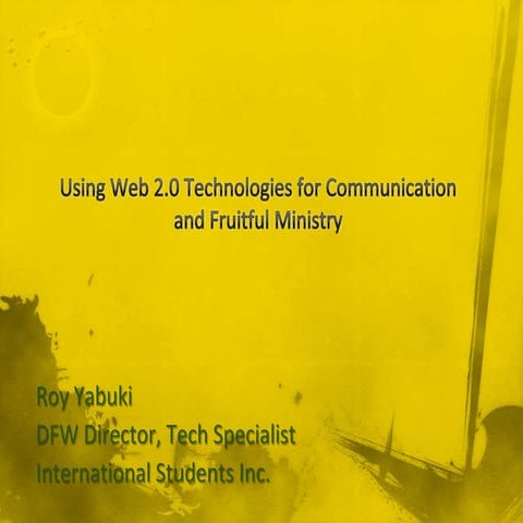 Using Web 2 For Communication   Workshop