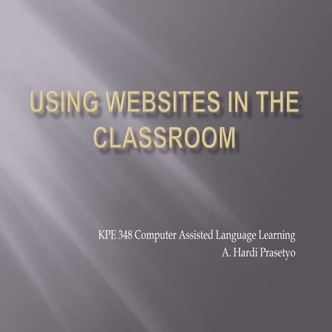 Using websites in the classroom