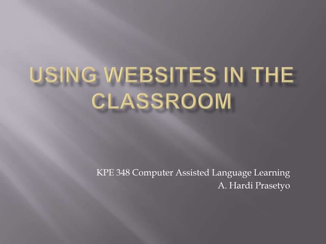 Using websites in the classroom