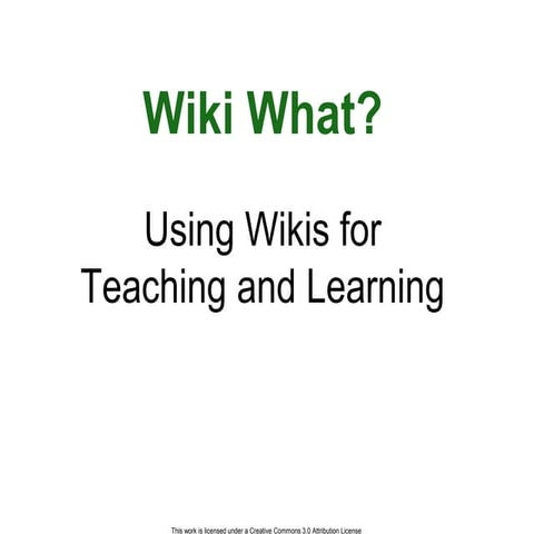 Using wikis for teaching and learning.pptx