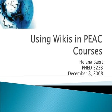 Using Wikis In Peac Courses Final