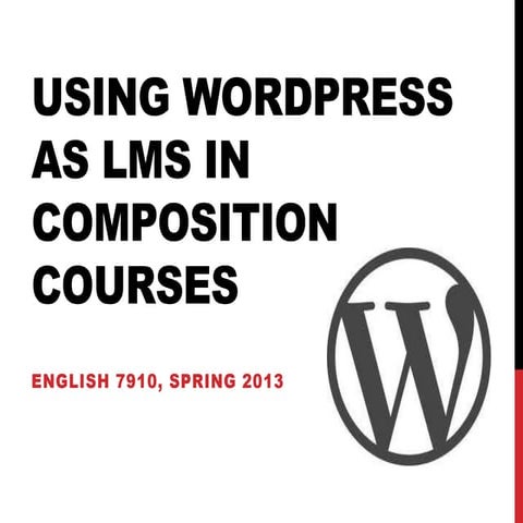 Using wordpress as lms in comp. courses