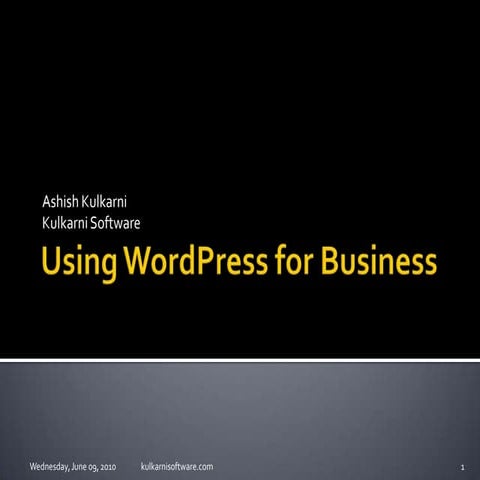 Using WordPress For Business