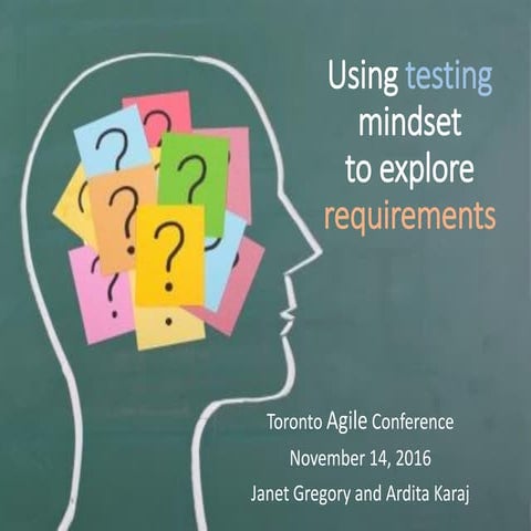 Using your testing mindset to explore requirements