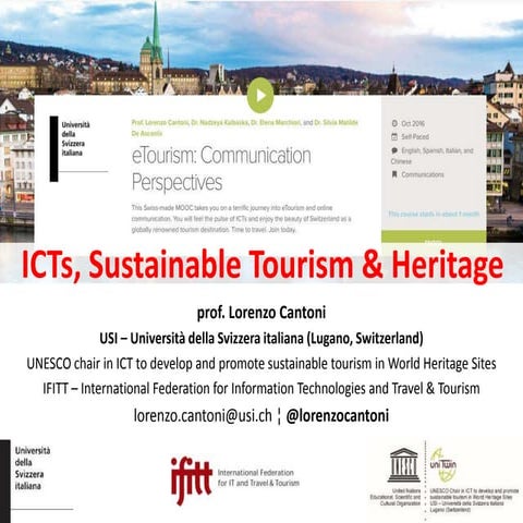 ICTs, Sustainable Tourism & Heritage
