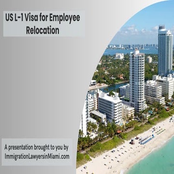 US L-1 Visa for Employee Relocation | PDF