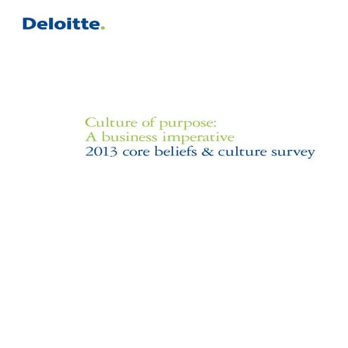 Deloitte Core Beliefs and Culture Survey