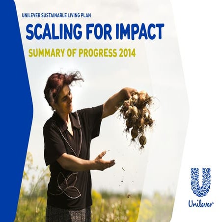 Unilever: raportul de sustenabilitate corespunzator anului 2014 