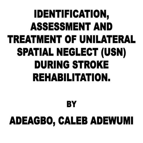Unilateral spatial neglect ppt