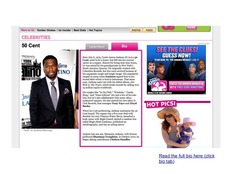 UsMagazine.com Celebrity bios