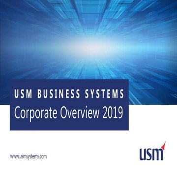 Usm business systems   overview 2019