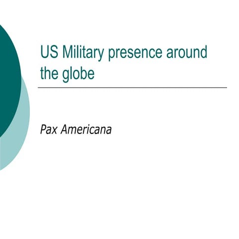 US Military presence around the globe