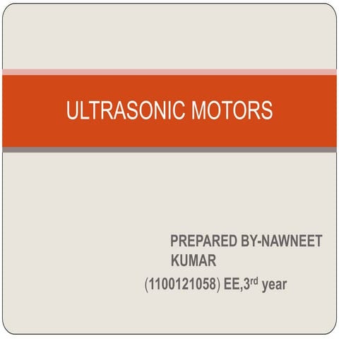 ULTRASONIC MOTORS