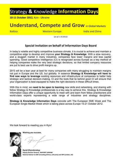 Ukraine Single Market Week Invitation