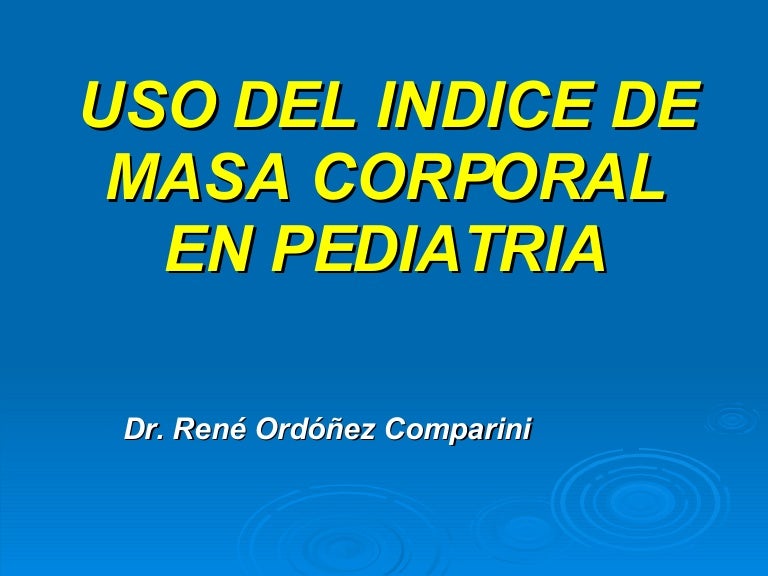 formula calculo imc niños