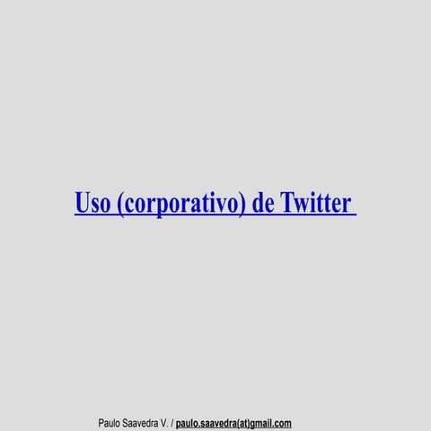 Uso corporativo de Twitter