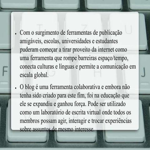 Uso de blogs na educação