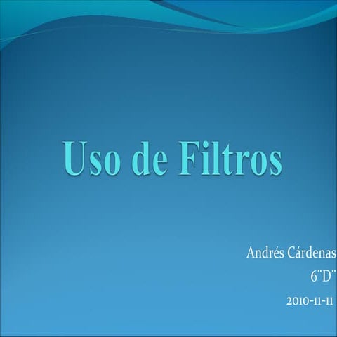 Uso de Filtros