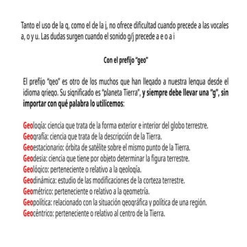 REGLAS SOBRE EL USO DE LA G Y LA J  QUE NO DEBEMOS OLVIDAR