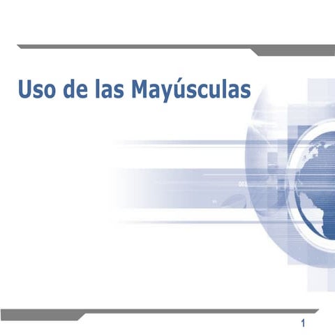 Uso de las mayusculas