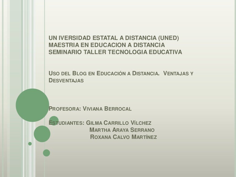 Uso del Blog Ventajas y Desventajas