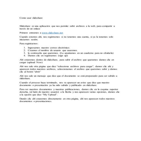 Uso del drive y slideshare