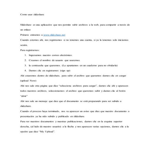 Uso del drive y slideshare